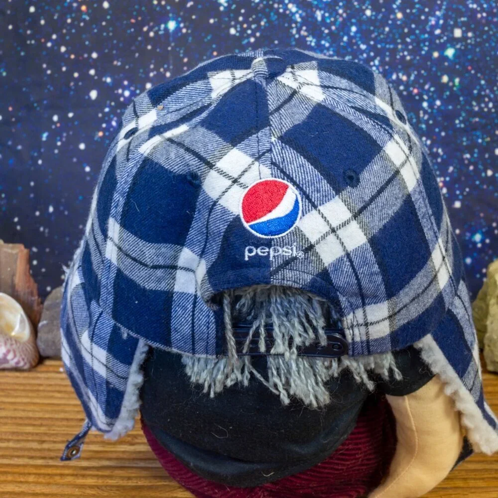 Plaid Bomber Fleece Winter Hat Ear Flaps  Minnesota Twins Pepsi Snapback MLB - Picture 14 of 15